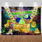 Aperturee - Graffiti Wall With Goden Themed Baby Shower Backdrop